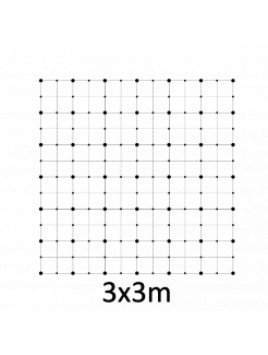 Montážna sada pre zelenú stenu - nerez, rozmer 3x3m. Set obsahuje: EB1-GW01 (49ks), PVC-LA4 (52ks), EB2-LA4 (100m), EB1-GWS4 (84ks)