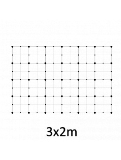 Montážna sada pre zelenú stenu - nerez, rozmer 3x2m. Set obsahuje: EB1-GW01 (35ks), PVC-LA4 (44ks), EB2-LA4 (70m), EB1-GWS4 (58ks)