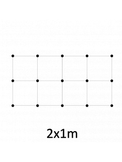 Montážna sada pre zelenú stenu - nerez, rozmer 2x1m. Set obsahuje: EB1-GW02 (15ks), EB2-LA3 (15m), PVC-LA3 (16ks)