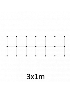 Montážna sada pre zelenú stenu - nerez, rozmer 3x1m. Set obsahuje: EB1-GW02 (21ks), EB2-LA3 (20m), PVC-LA3 (20ks)