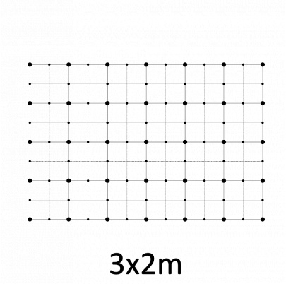 Montážna sada pre zelenú stenu - nerez, rozmer 3x2m. Set obsahuje: EB1-GW02 (35ks), EB2-LA3 (70m), PVC-LA3 (44ks), EB1-GWS3 (58ks)