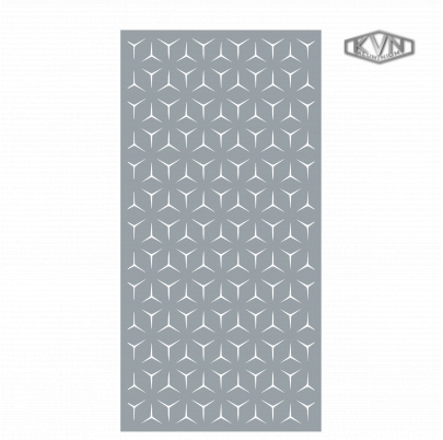 Dizajnová hliníková výplň, laserom vypálený vzor 9131, rozmer 1000x2000x3,0mm, bez povrchovej úpravy, perforácia 11%