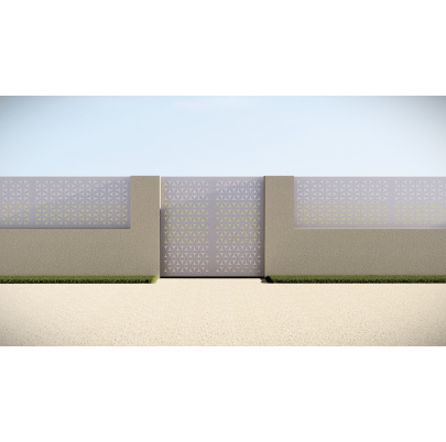 Dizajnová hliníková výplň, laserom vypálený vzor 9131, rozmer 1000x2000x3,0mm, bez povrchovej úpravy, perforácia 11%