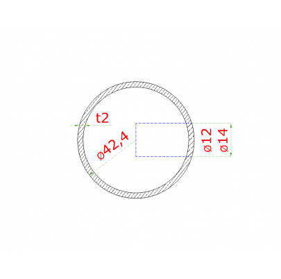 Nerezový stĺp, bočné kotvenie, 4-dierový koncový, pravý