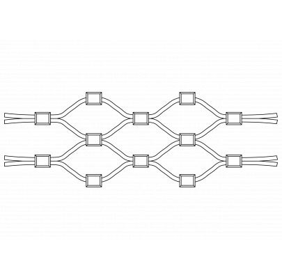 Lanková sieť, 0.8mx5m, oko 60x104mm, t-2mm, nerez AISI316
