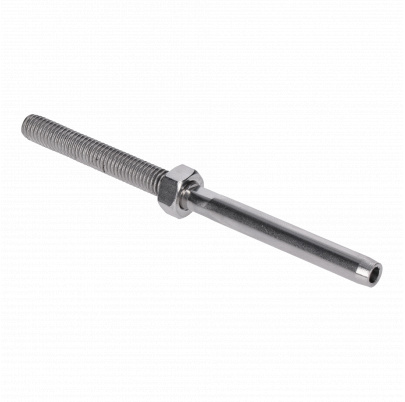 Úchyt (lepiaci) pre nerezové lanko ø 4mm s vonkajším závitom M8, brúsená nerez K320 /AISI304, použiť lepidlo MD-GEL454/20