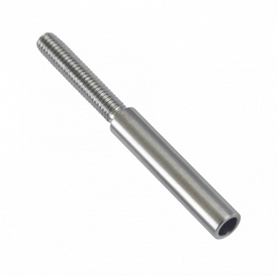 Úchyt (lepiaci) pre lanko ø5mm, závit M6, brúsená AISI316