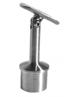 Držiak madla s kĺbom na trubku ø 42.4mm (80x64mm) na madlo ø 42.4mm, brúsená nerez K320 /AISI304