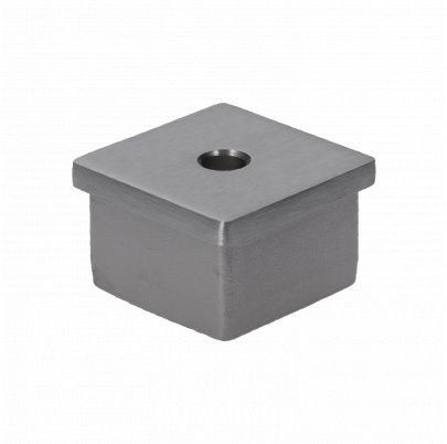 Ukončenie jokla 40x40x2.0mm, s dierou ø8mm, brúsená nerez K320 /AISI304