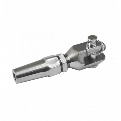 Úchyt pre nerezové lanko 4mm, brúsená nerez K320 /AISI304