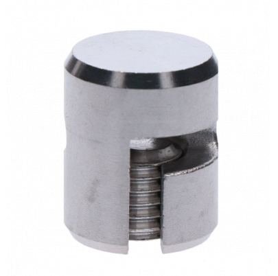 Úchyt pre nerezové lanko ø4mm, brúsená nerez K320/AISI304