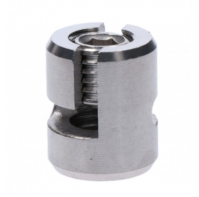 Úchyt pre nerezové lanko ø4mm, brúsená nerez K320/AISI304