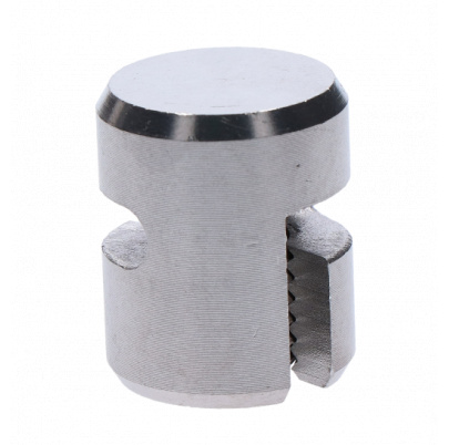 Úchyt pre nerezové lanko ø4mm, brúsená nerez K320/AISI304