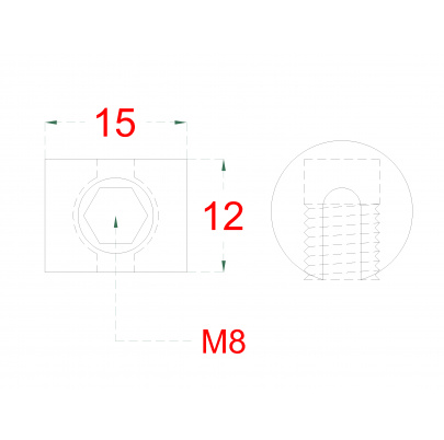 Úchyt pre lanko ø3-4mm, brúsená nerez AISI304