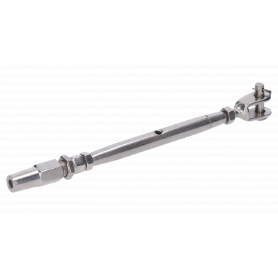 Šponovák pre lanko ø3mm, závit M6/LH6,  brúsená AISI304