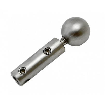 Úchyt pre nerezové lanko ø 5mm (61mm /ø 12/20mm), brúsená nerez K320 /AISI304