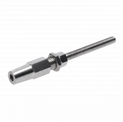 Úchyt pre lanko ø3mm, závit M6, brúsená AISI304