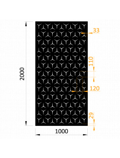 Plech vzor 9131, 1000x2000x2mm, bez povrchovej úpravy