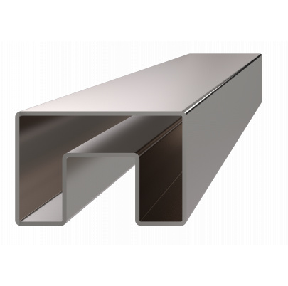 Madlo 60x40x1.5mm, 2m, sklo 8-17.5mm, brúsená AISI304