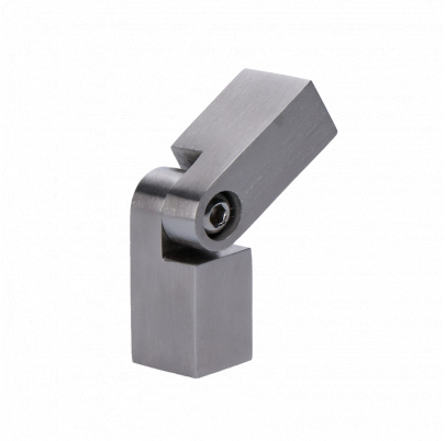 Do vypredania zásob: Zužujúci spoj nastaviteľný, štvorcový (na tyč 12x12mm /L: 70mm), brúsená nerez K320 /AISI304
