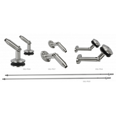 Set na sklenený prístrešok pre sklo 8-12.76mm, brus AISI316