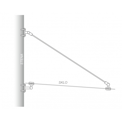 Set na sklenený prístrešok pre sklo 8-12.76mm, brus AISI316