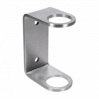 Navárací úchyt na bočné kotvenie stĺpu ø 42.4mm, (kotviaca platňa 130x60x6mm), brúsená nerez K320 /AISI304