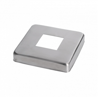 Kryt spodnej príruby (108x108mm /19x0,8mm), otvor:40.5x40.5mm, brúsená nerez K320 /AISI304