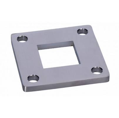 Kotviaca platňa (92x92mm), otvor:40.2x40.2mm, brúsená nerez K320 /AISI304