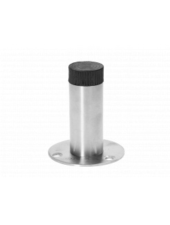 Nerezový doraz dverí s gumou 78x50mm, (ø22mm), brúsená nerez K320 /AISI304