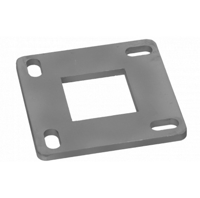 Kotviaca platňa (90x90x4mm), otvor: 40.1x40.1mm, bez povrchovej úpravy /AISI304