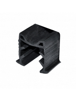 Gumené tesnenie pre madlo s drážkou 24x24mm, sklo 16-17.5mm