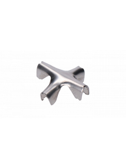 Nerezová lisovacia spojka (tvar +) pre dve 3.0mm lanká, Nerez /AISI 304, - použiť kliešte EL-NX3