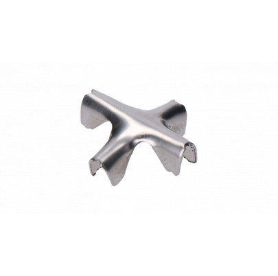 Nerezová lisovacia spojka (tvar +) pre dve 3.0mm lanká, Nerez /AISI 304, - použiť kliešte EL-NX3