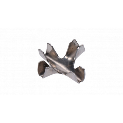 Nerezová lisovacia spojka (tvar +) pre dve 3.0mm lanká, Nerez /AISI 304, - použiť kliešte EL-NX3