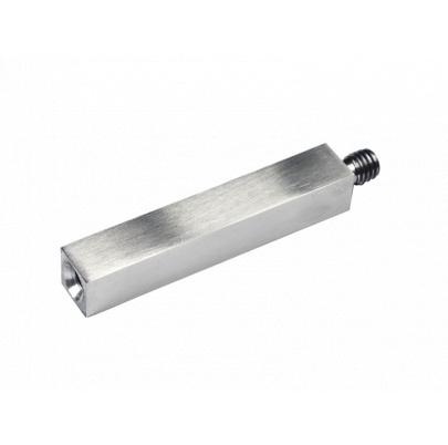 Čap 12x12mm, L-68mm, plný materiál, brúsená nerez AISI304