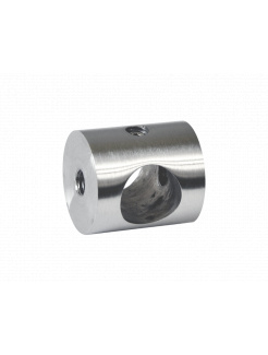 Držiak tyče ø 12mm, plochý, závit M5, brúsená nerez AISI304