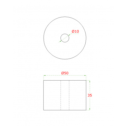 Prechod na vymedzenie vzdialenosti, ø50mm, AISI304