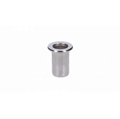 AISI304 nitovacia matica M6, plochá, rýhovaný driek, L-13mm