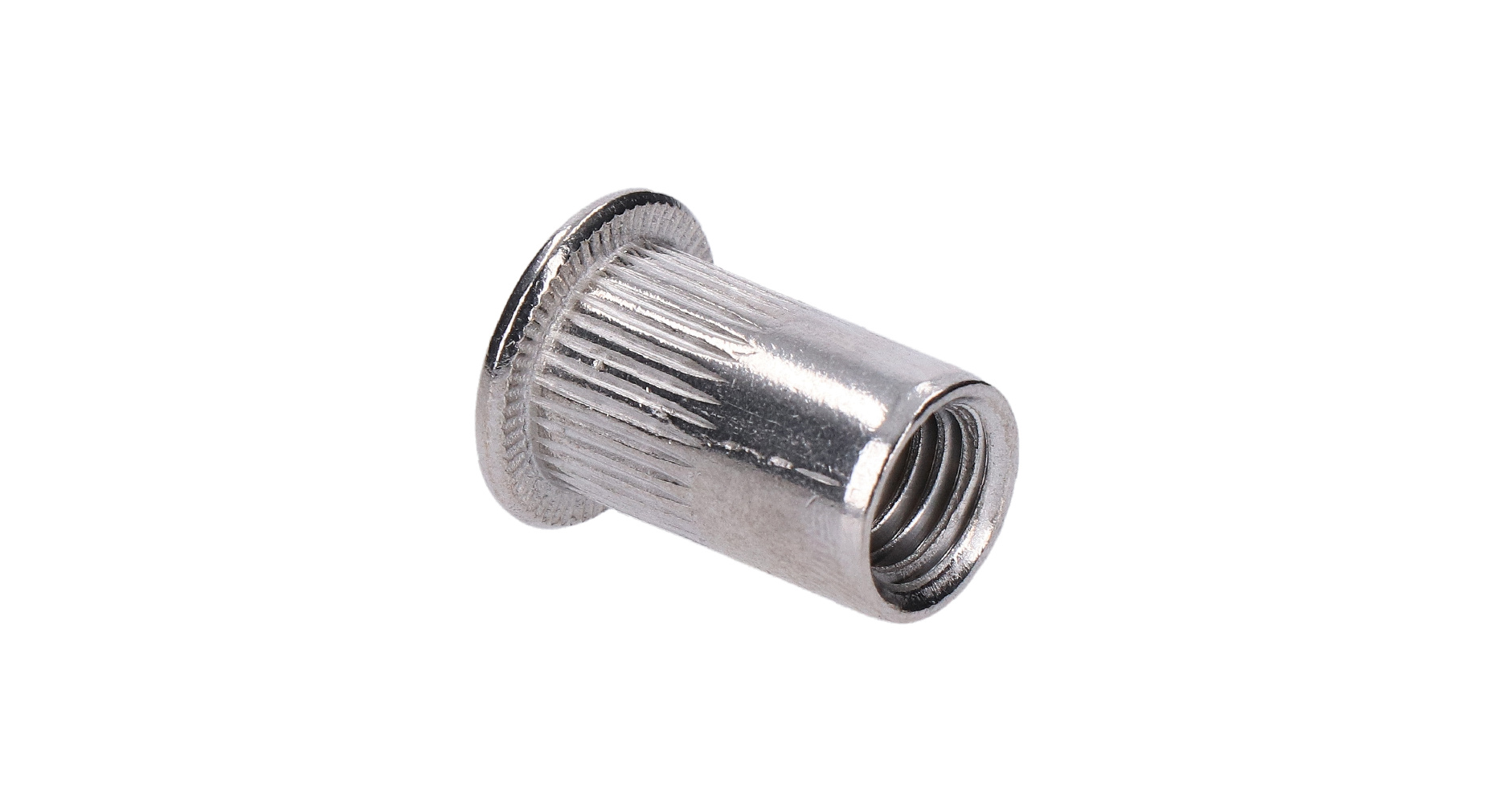 AISI304 nitovacia matica M8, plochá, rýhovaný driek, L-15.5mm - ELOX ...