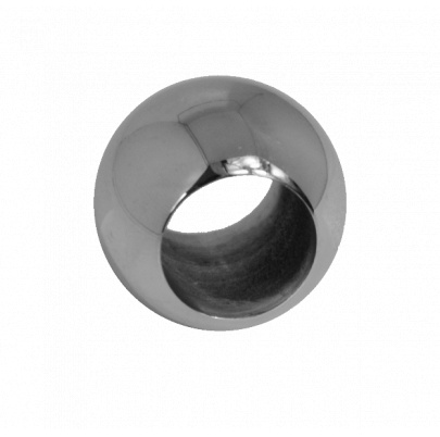 Guľa priechodná ø 20mm na trubku ø 12mm (otvor ø12.2mm), leštená nerez /AISI304