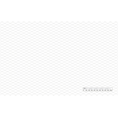 Nerezová lanková sieť, 3.0m x 25m (šxd), oko 200x200 mm, hrúbka lanka 2mm, AISI316