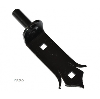 Kovanie ozdobné, 150x35mm,  14mm, povrch čierny lak