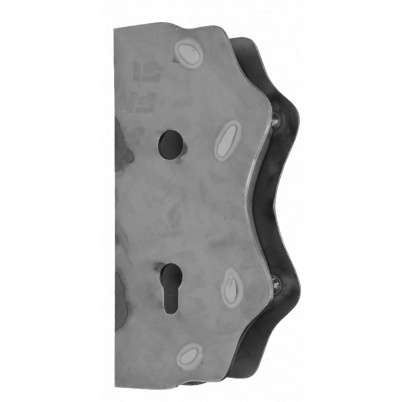 Kazetová zostava pre bránku 250x95x40mm, otvor pre kľučku ø 20mm, na profil 40x40mm, hladká, pre zámok ZM90/80
