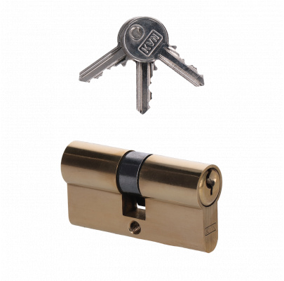 Cylindrická vložka EURO 30/30mm, mosadzná, 3 kľúče, skrutka M5x65mm