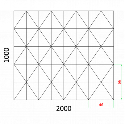 Plech  pozinkovaný, 2000x1000x1,2mm - IHLAN, 3D vzor