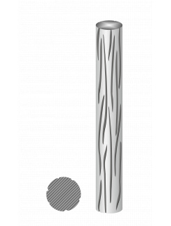 Tyč kruhová plná 12-16mm, čierna S235, zdobená-vzor réva L=1100mm,
