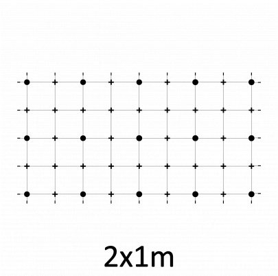 Montážna sada pre zelenú stenu - nerez, rozmer 2x1m. Set obsahuje: EB1-GW01 (15ks), PVC-LA4 (28ks), EB2-LA4 (25m), EB1-NX4 (30ks)
