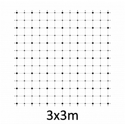 Montážna sada pre zelenú stenu - nerez, rozmer 3x3m. Set obsahuje: EB1-GW01 (49ks), PVC-LA4 (52ks), EB2-LA4 (100m), EB1-NX4 (120ks)