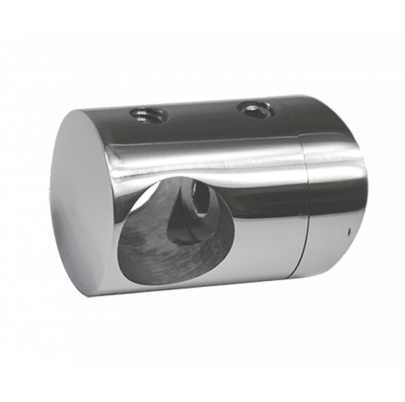 Držiak tyče ø 14mm na trubku ø 42.4mm (30x22mm), leštená nerez /AISI304